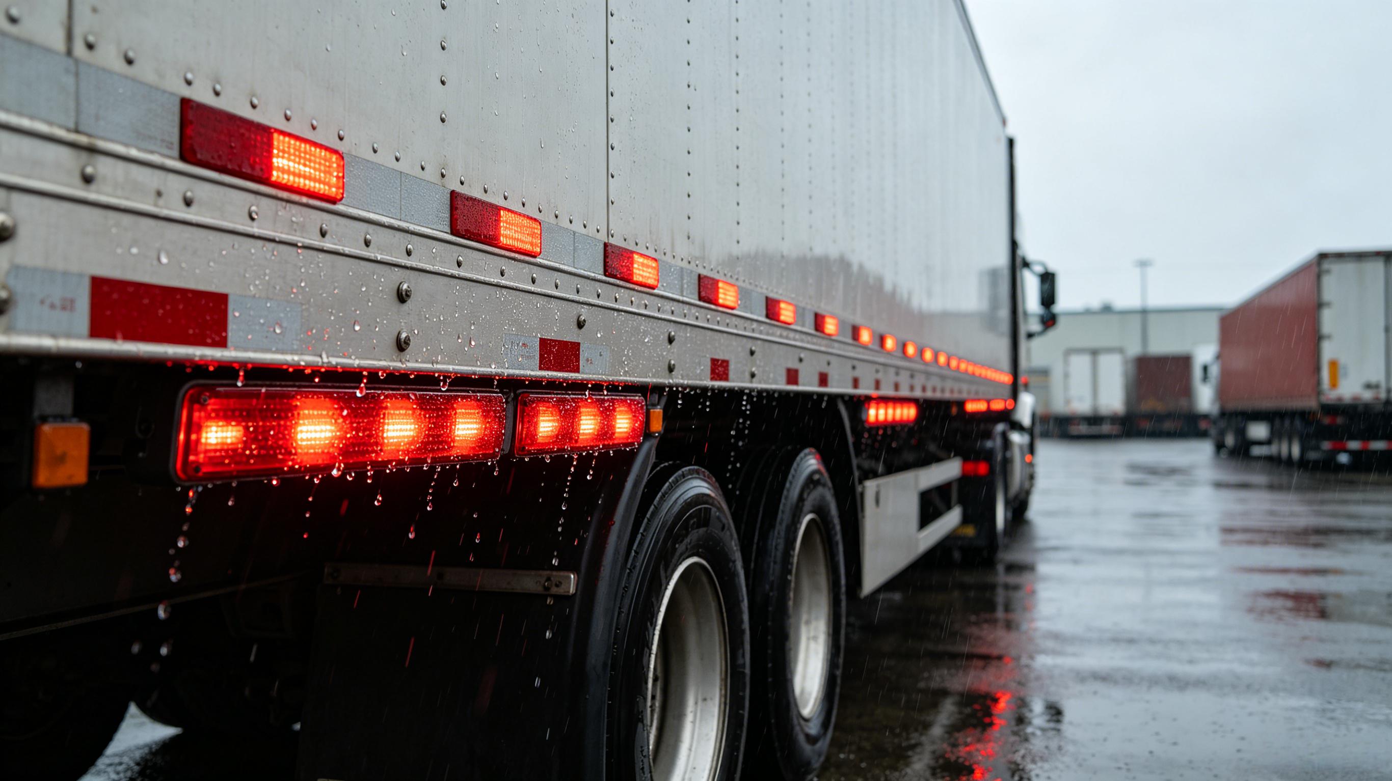 Red LED Side Marker Lights for Semi Trailers