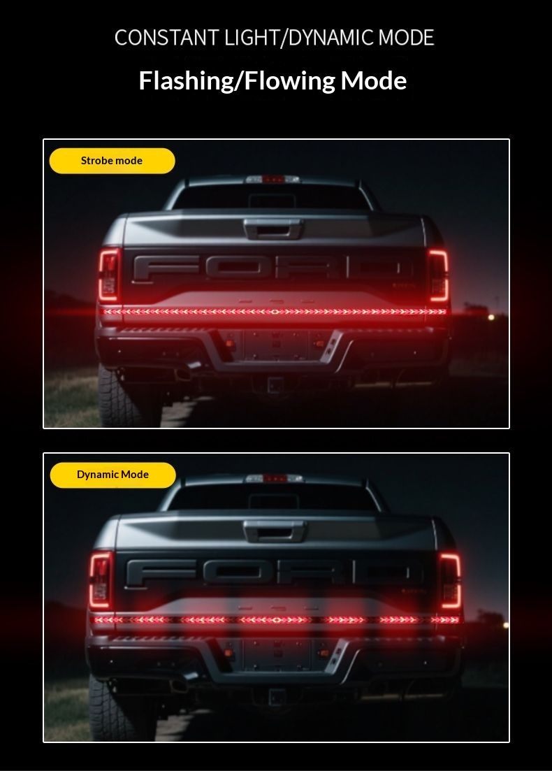 48" Tailgate LED Light Bar | Sequential Turn Signal, Brake & Reverse Light for Pickup Trucks