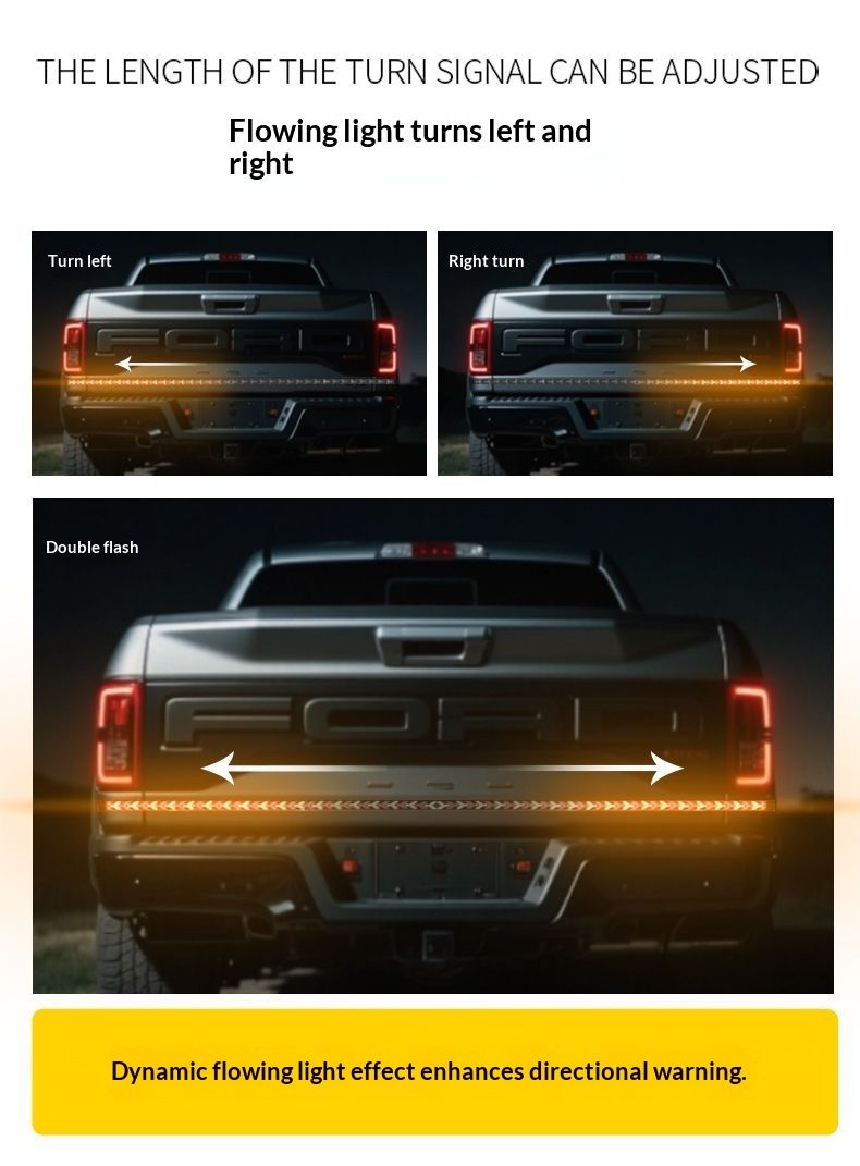 48" Tailgate LED Light Bar | Sequential Turn Signal, Brake & Reverse Light for Pickup Trucks