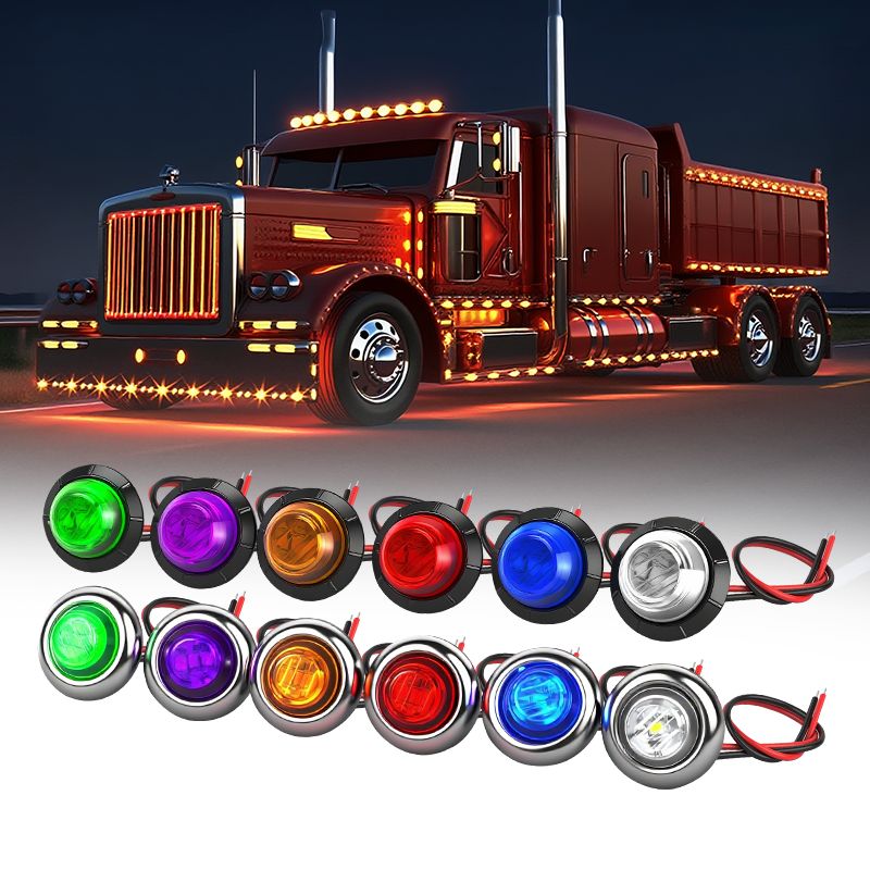  1" Round LED Truck Marker Lights