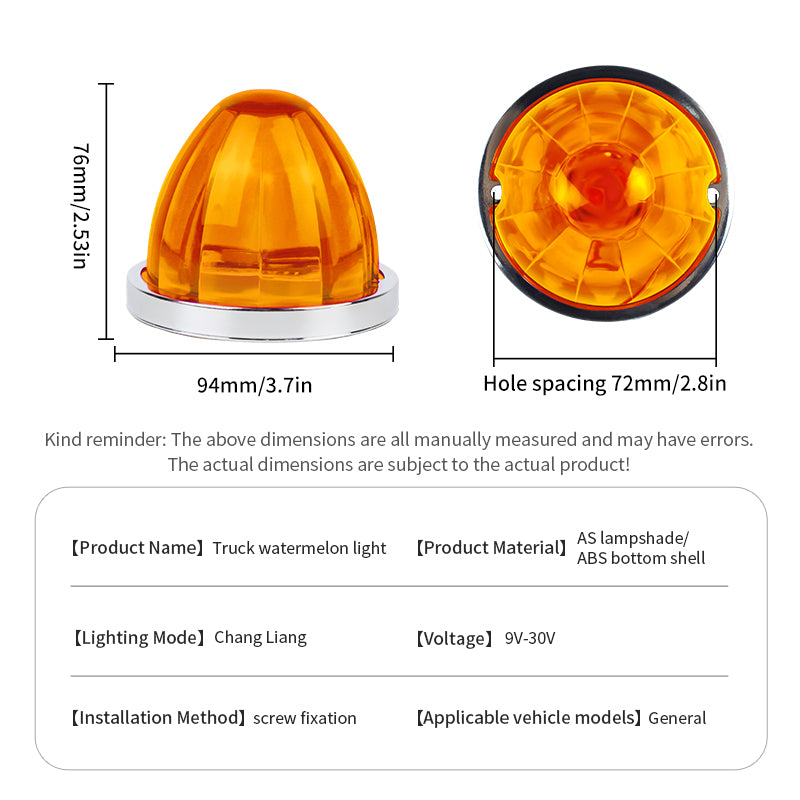LED Watermelon Truck Marker Light