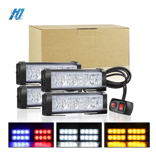4-Head LED Grille Strobe Light