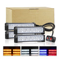 4-Pack 6-LED Strobe Light Bars